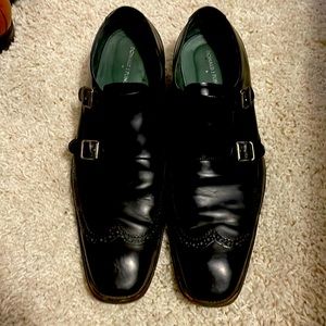 Like new Donald J Pliner double monk strap loafers
